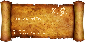 Kis Zalán névjegykártya
