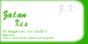 zalan kis business card